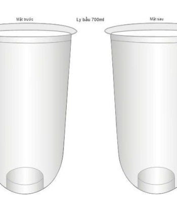 Ly nhựa bầu cầu vồng 700mlP