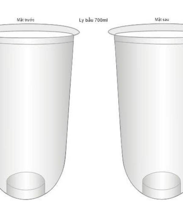 Ly nhựa bầu cầu vồng 700ml